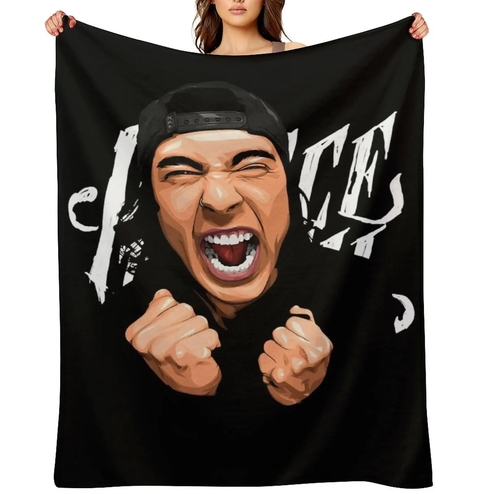 

Funny Gifts Vic Fuentes Screaming Gift For Fans Throw Blanket Plush Stuffeds Luxury Brand Sleeping Bag Blankets