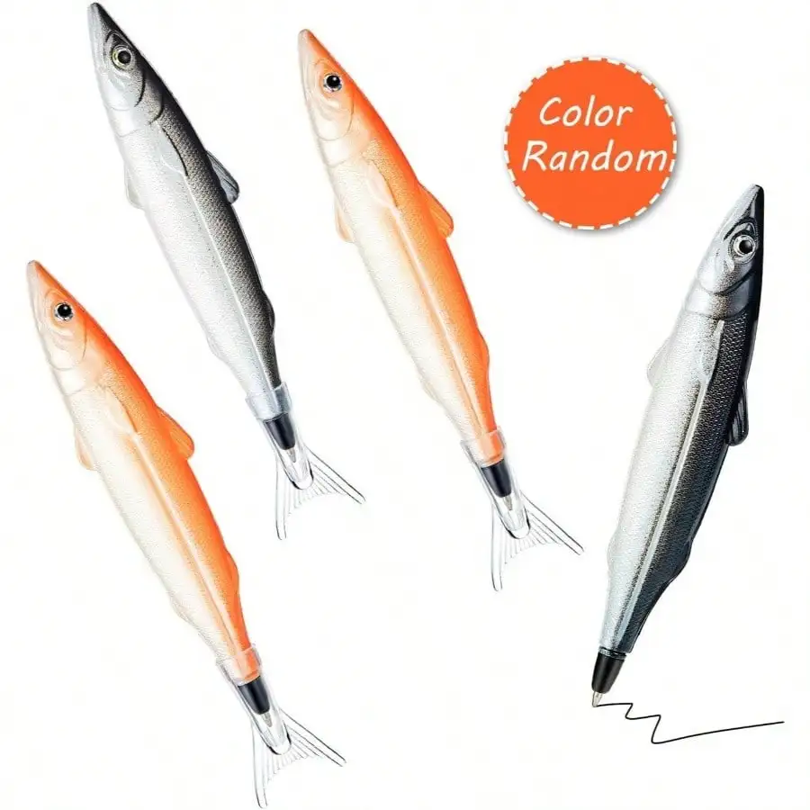 魚の形をした鉛筆、パッド入りフォームライニングと可愛い魚のペン付き