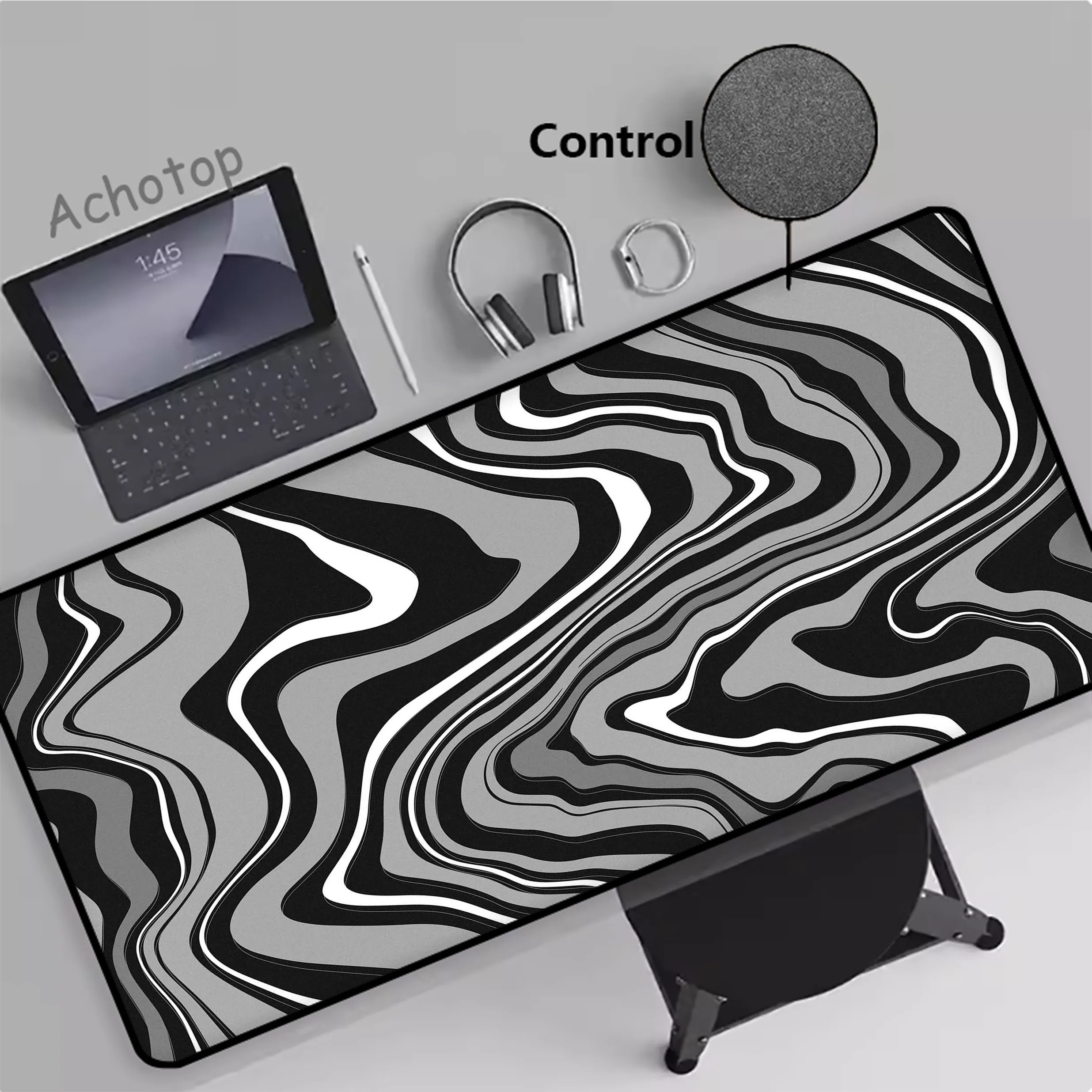 Large Gaming Mouse Pad Computer Keyboard Pads Locking Edge Mouse Mat Desk Mat Strata Liquid Simple Control Gamer Mousepad