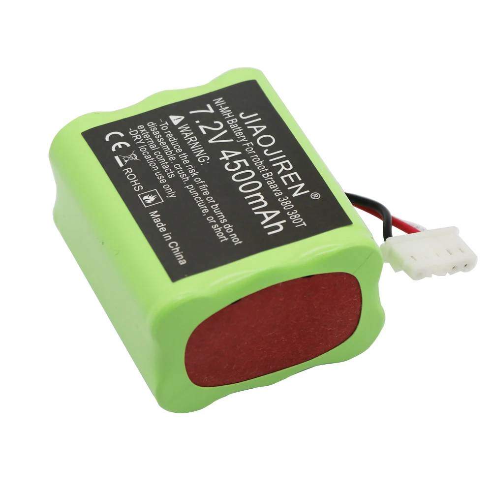 4500mAh Battery for iRobot Braava 380T, 380, 390T and Mint 5200, 5200B, 5200C vacuum cleaner sweeping robot 7.2V NIMH Battery