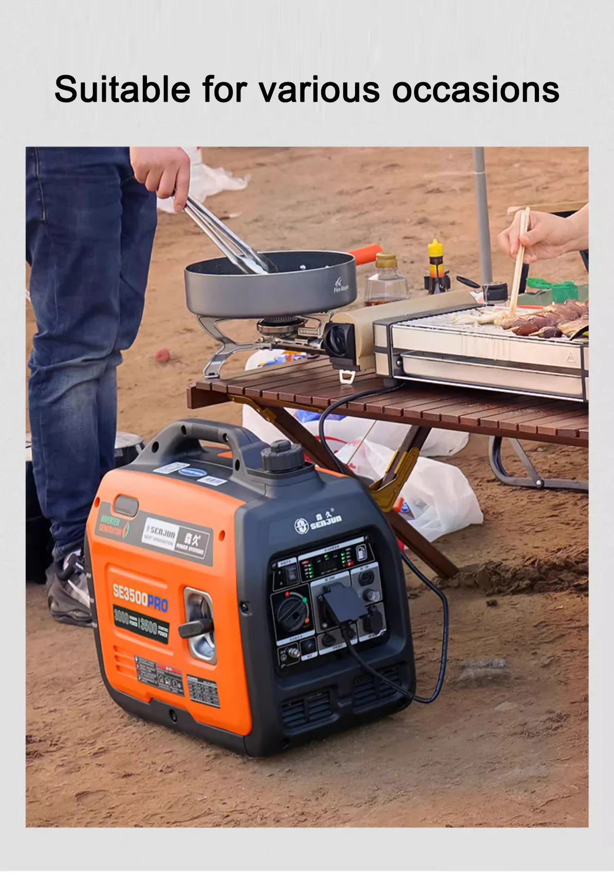 3.5KW 3000w Silent Petrol Portable Suitcase Inverter Generator for Home Emergency Backup Power Station 2KW Quiet Genset Kit
