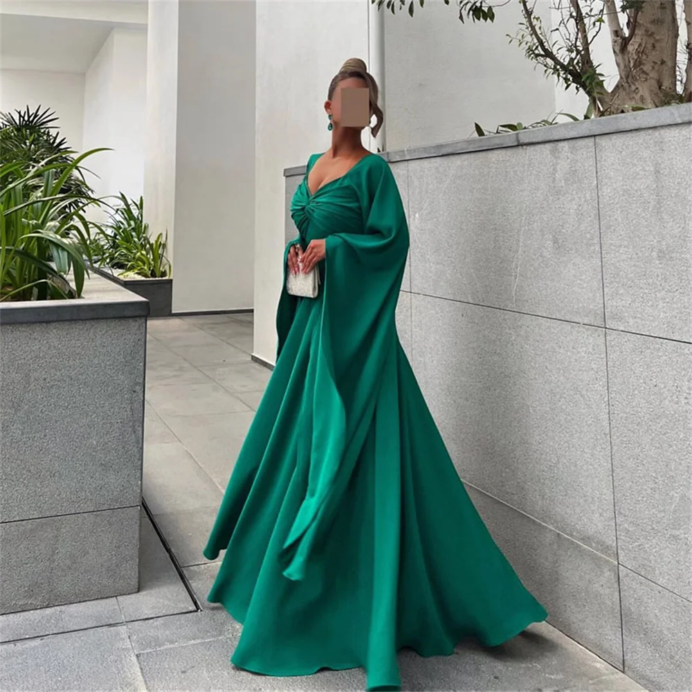 فستان ROYET بسيط عميق على شكل حرف V مطوي كلاسيكي حورية البحر للحفلات الرسمية المسائية طول الأرض سويب تراين فستان حفلات أنيق مخصص #2