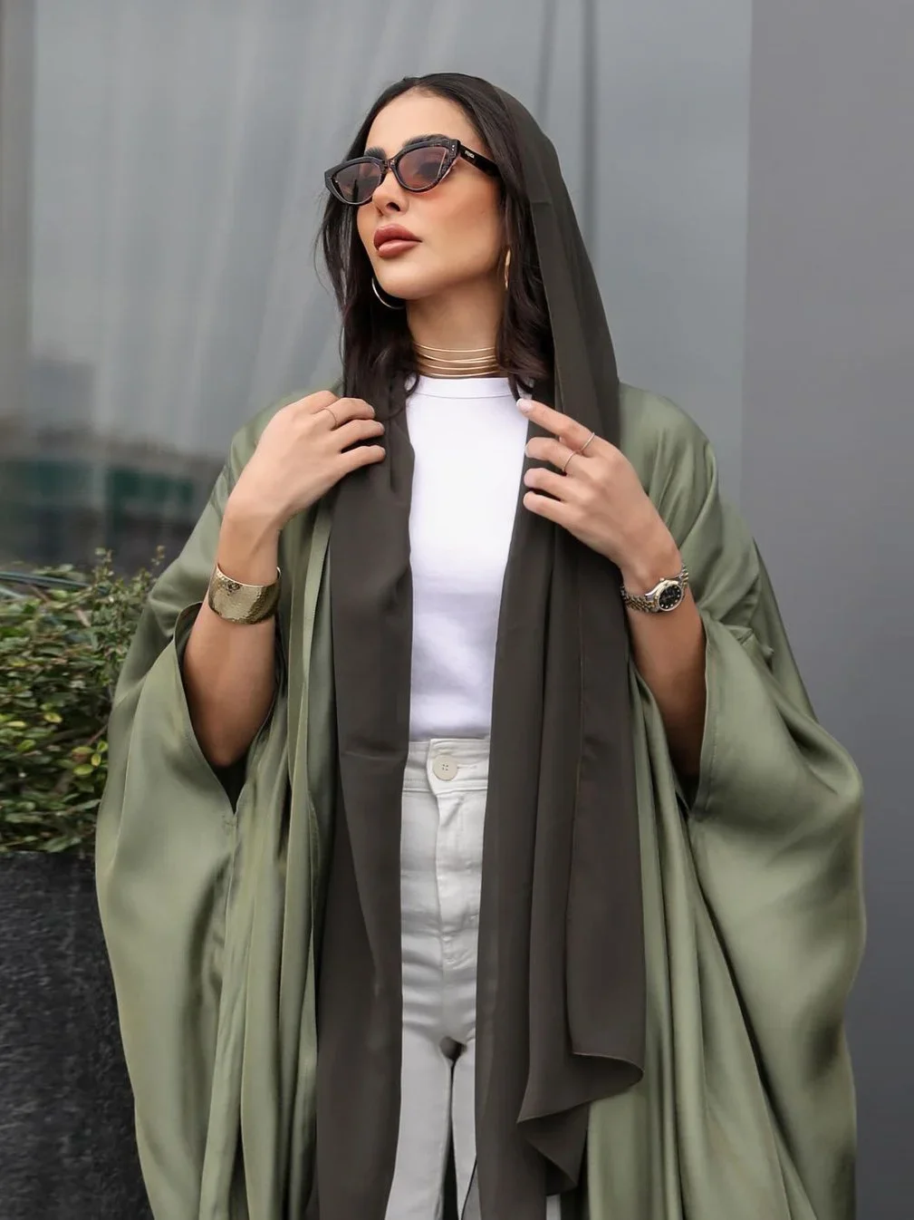 Abaya Elegant Muslim Eid Abayas Satin Cardigan Casual Women Bat Sleeve Long Maxi Dress Kaftan Party Ramadan Modest Caftan 2024