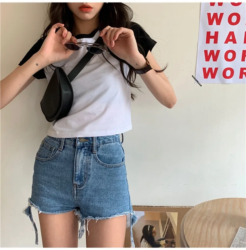 Y2K Korean Crorset Crop Tank Cami Top Women Patchwork Summer Vintage Goth Harajuku Sexy Girl Ladies Tee Shrt T-shirt Women Cloth