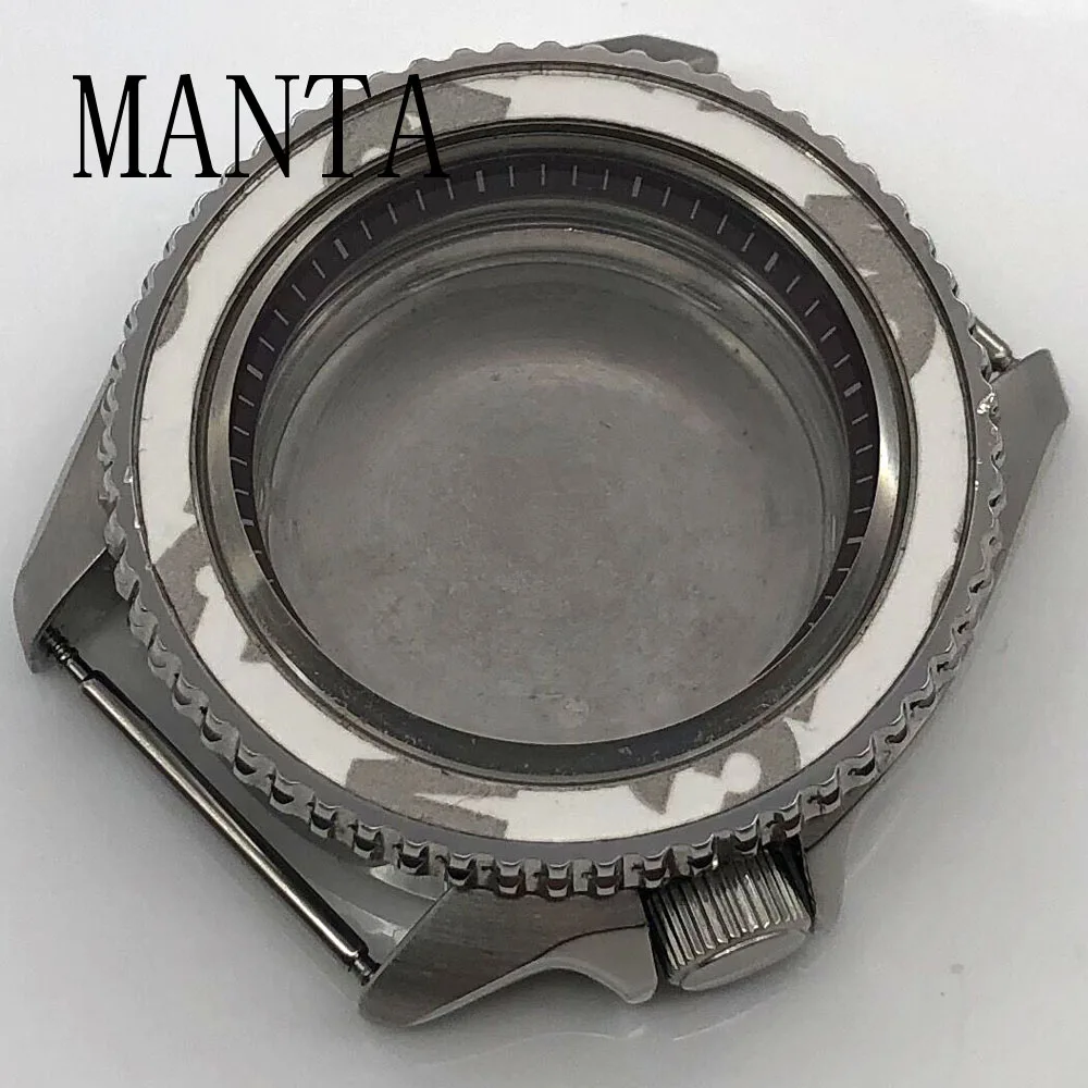 مانتا 41 ملم هيكل من الفولاذ المقاوم للصدأ زجاج الياقوت صالح NH35 NH36 أجزاء ساعة الحركة