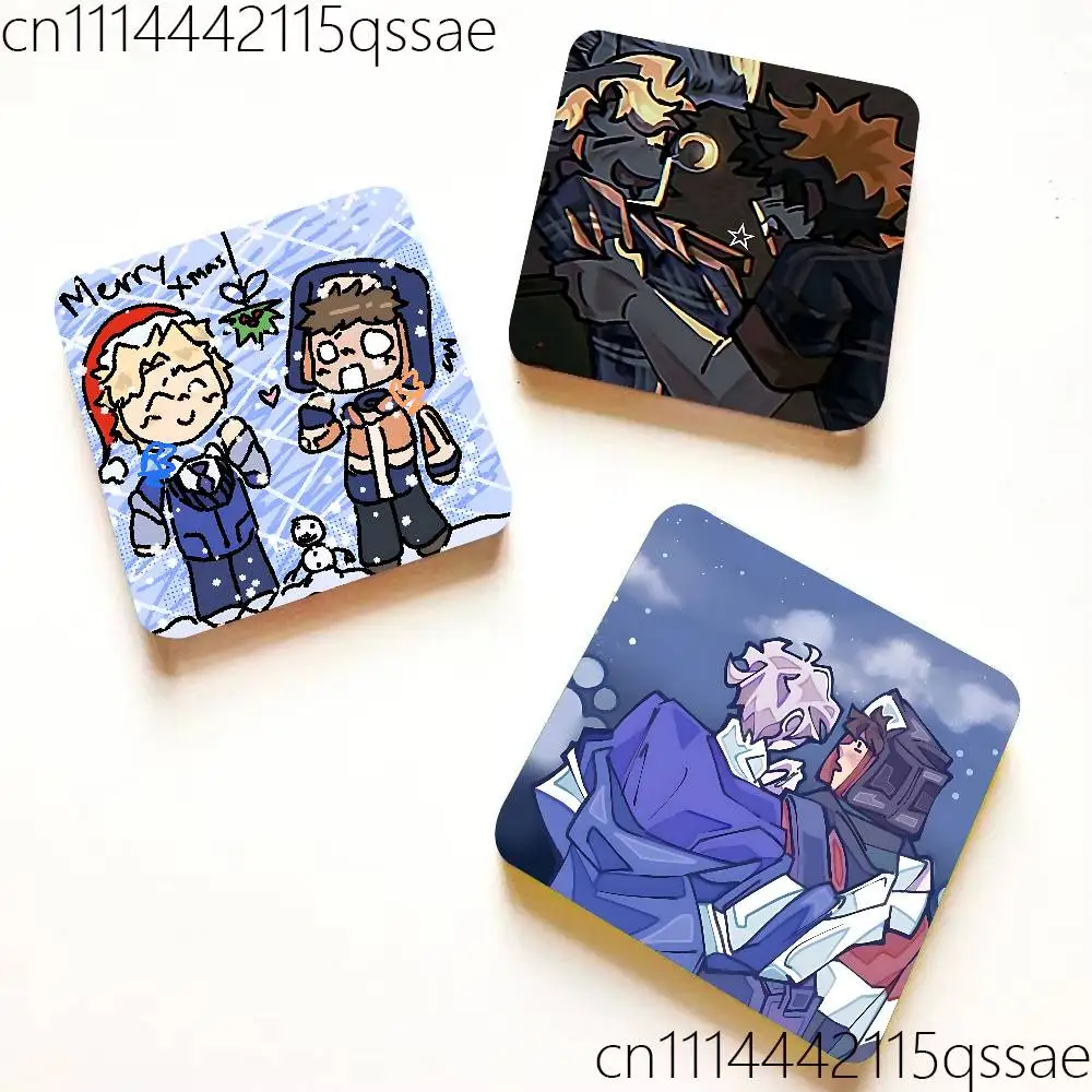 FOR Cold Front Augustine and Winnie Black Square Plastic Fridge Magnet for Magnetic Sticker No Trace Durable Smooth Textured