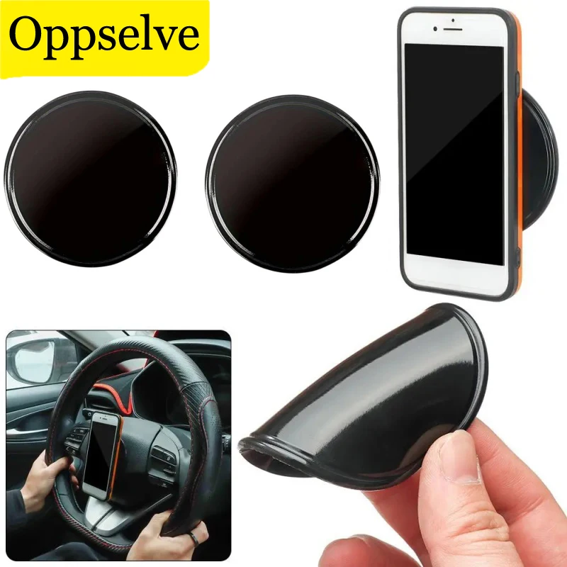 2Pcs Magical Round For Tablet Smart Phone Bracket Anti Slip Mat Sticky Gel Pad For Car Mobile Phone Holder Universal Car Mount