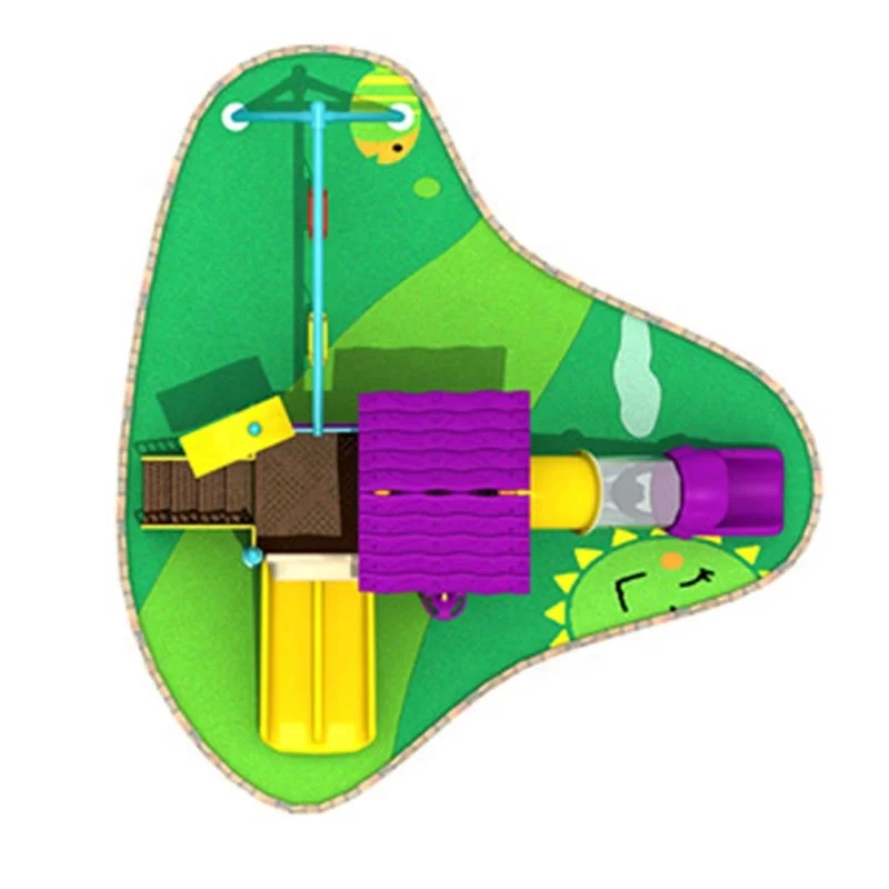 High Quality Commercial Plastic Kids Outdoor Playground with Swing Set Games