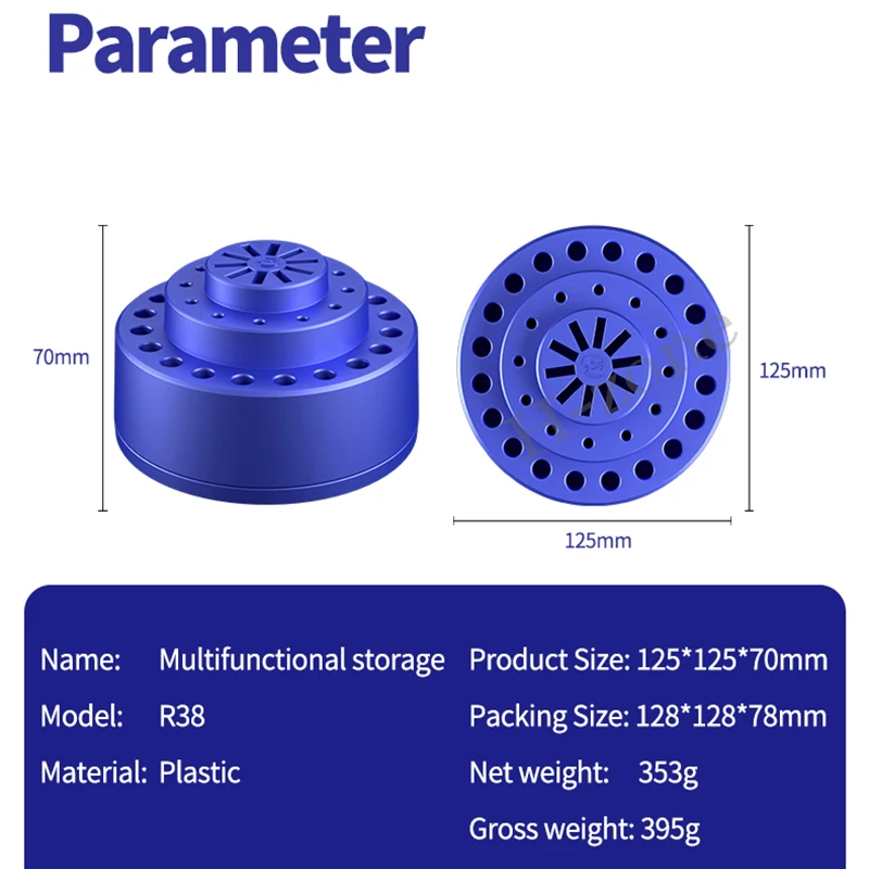 MECHANIC R38-estante de almacenamiento de herramientas de reparación multifuncional, giratorio de 360 °, ranura de múltiples orificios, caja de clasificación de almacenamiento de herramientas
