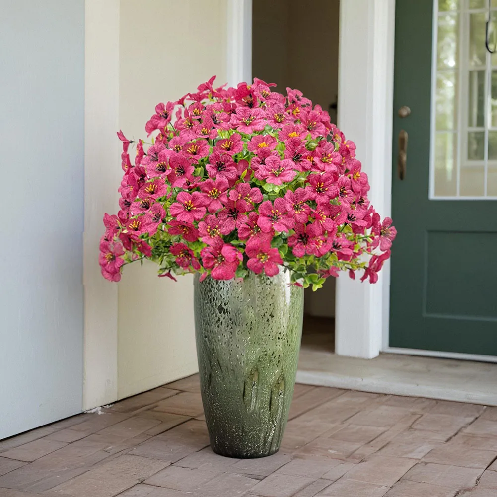 Garden Artificial Flowers Easy Installation Ground Stake Flowers Garden Outdoor Decor All-Weather Durability Easy Installation