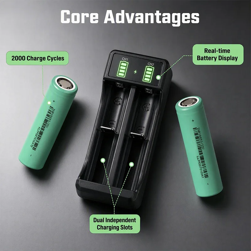 brand New 3300mAh 3.7V Li-ion Rechargeable Battery + USB Charger Combo Set High Capacity for Flashlight Headlamp Toys Power Bank