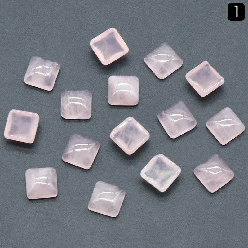 

Wholesale 20pcs 100% Genuine Carnelian Agate Rose Quartz Bead 10mm Square Gemstone Cabochon,Cushion Ring Face For Jewelry making