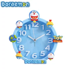 Doraemon cartoon animation peripheral children student small alarm clock mute smart bedroom new desk study clock gift