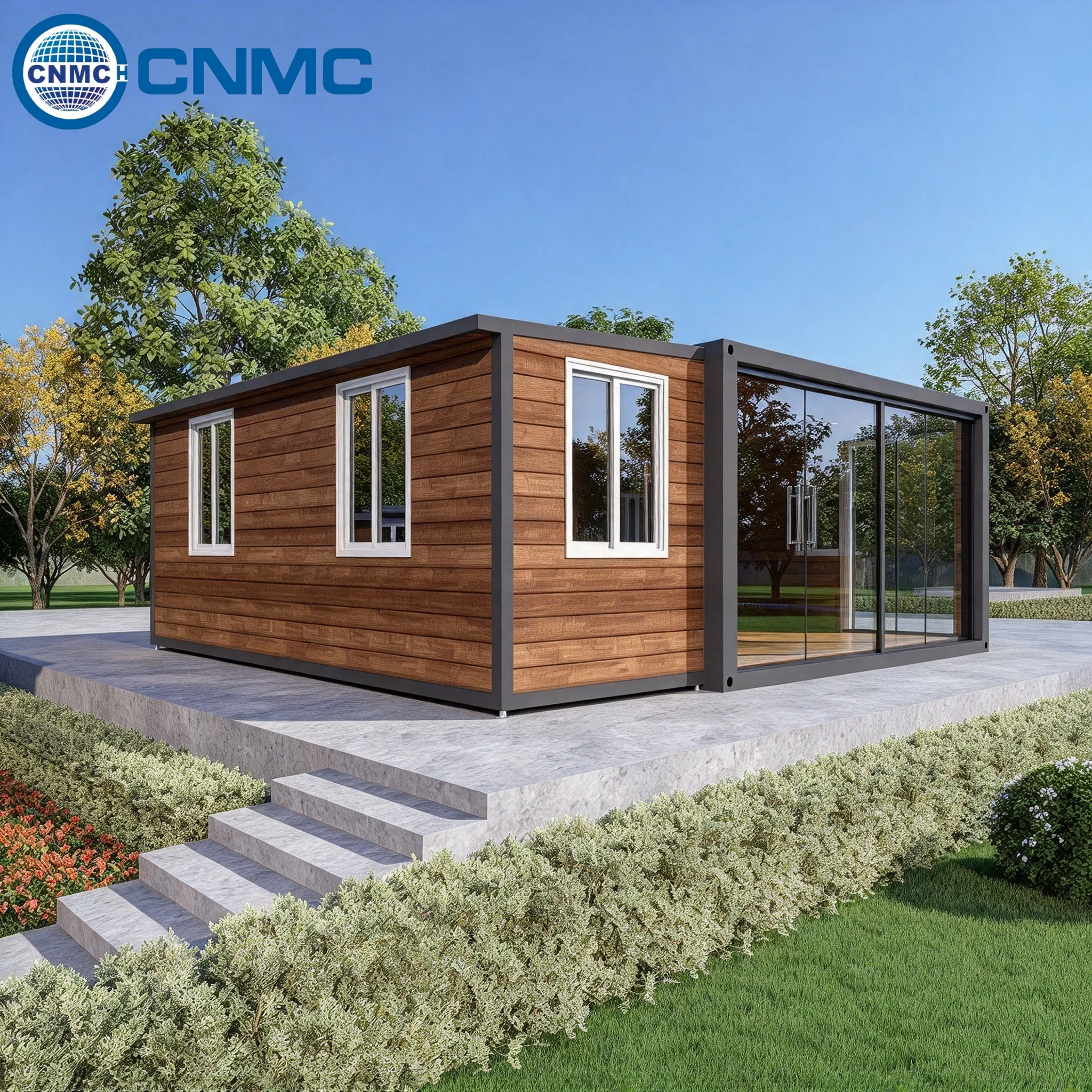 20Ft Fold Out Container House Thermal Insulated Wall Panel Heavy Steel Base For Temporary Field Office Working Use