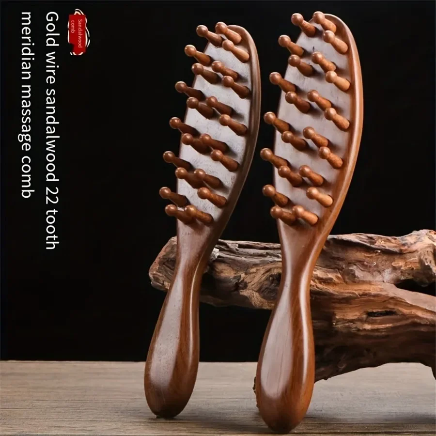 

Массажная расческа из палисандра: Новинка 2024, плотные Деревянные Зубы для облегчения боли-здоровье и домашний уход