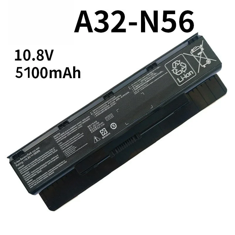 [NEW] A32‑N56 10.8V 5100mAh for Asus F45U N46V N46VM N56V N56VZ N76 Laptop Li‑ion Battery