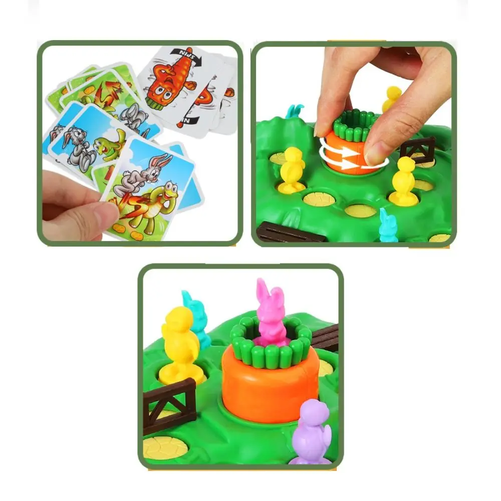 Trampa competitiva para el país, juego de trampa para conejos, conejo Montessori, juguete de campo traviesa, juego de mesa interactivo educativo