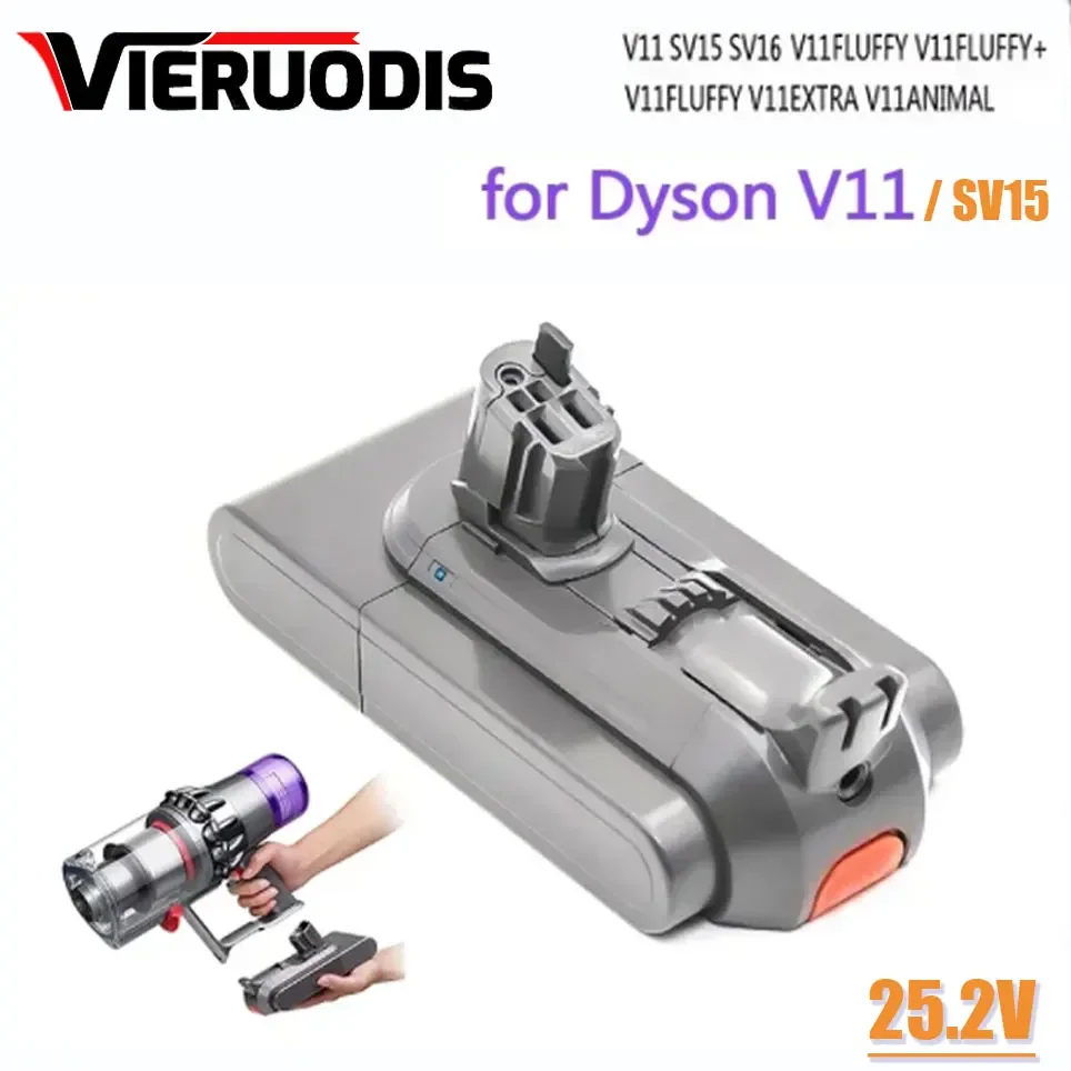 

Аккумулятор 25,2 в для пылесоса Dyson V11 upgrade,4800 мАч, 6800 мАч, 7800 мАч, 9800 мАч для пылесоса Dyson