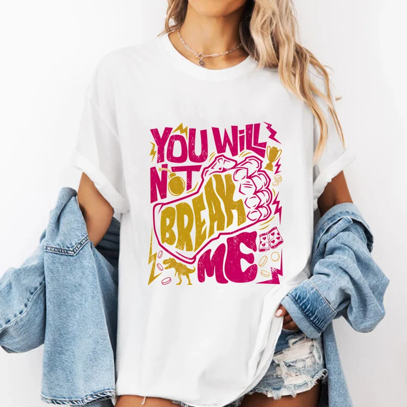 You Will Not Break Me Tshirt Men Women Dungeon Crawler Carl Dnd Book TShirt Casual Round Neck Printed T-shirts Streetwear