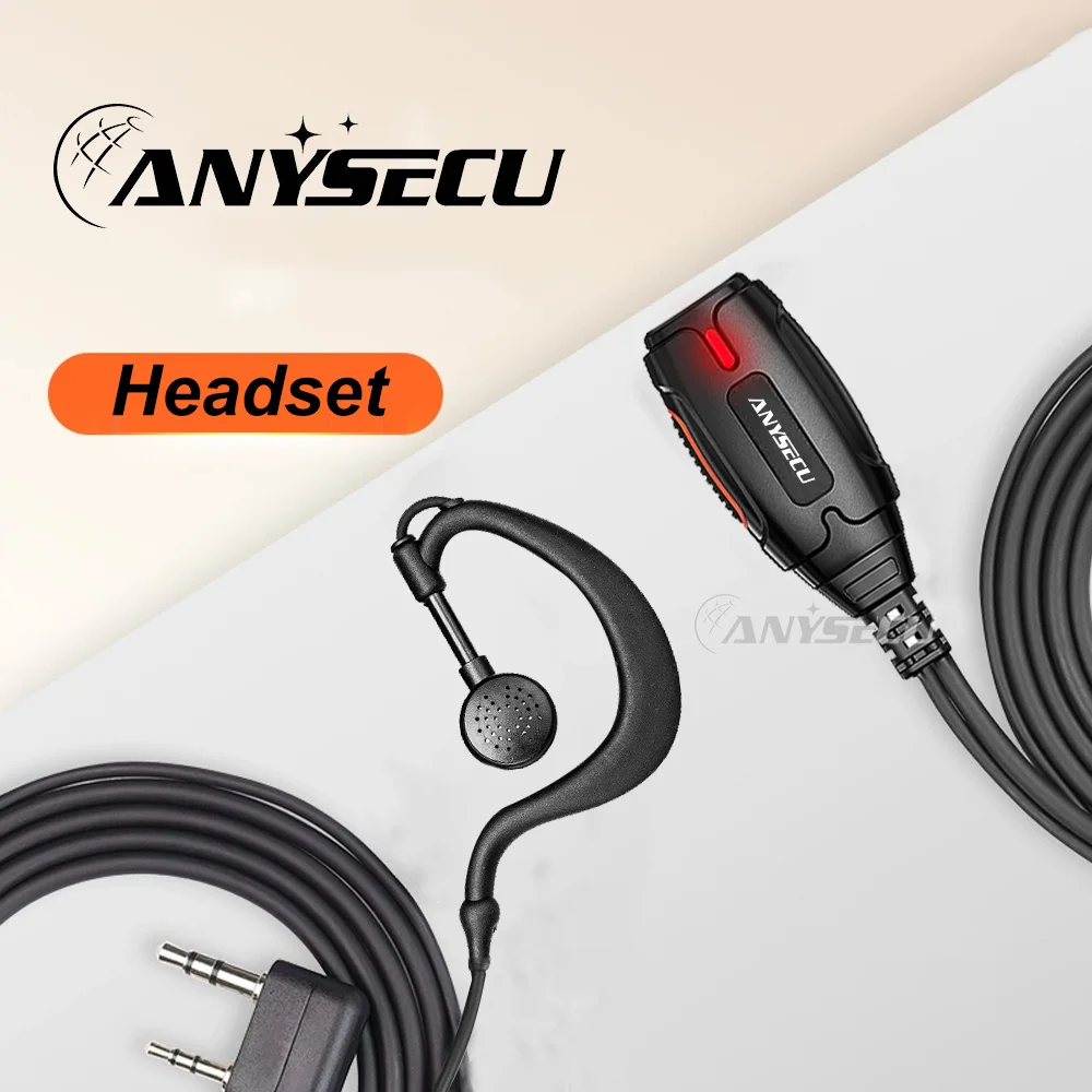 10pcs Earphones K/M Head PTT with Mic Walkie Talkie Earpiece G Type for Baofeng TYT anysecu UV-5r UV-5R UV82 Bf-888S UV-K5 UV-K6