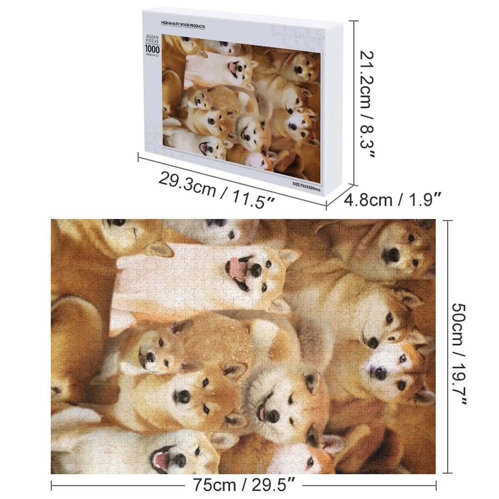 Пазл Shiba Inu, персонализированный подарок для свадьбы, персонализированный подарок с фотографией, подарочная головоломка на заказ