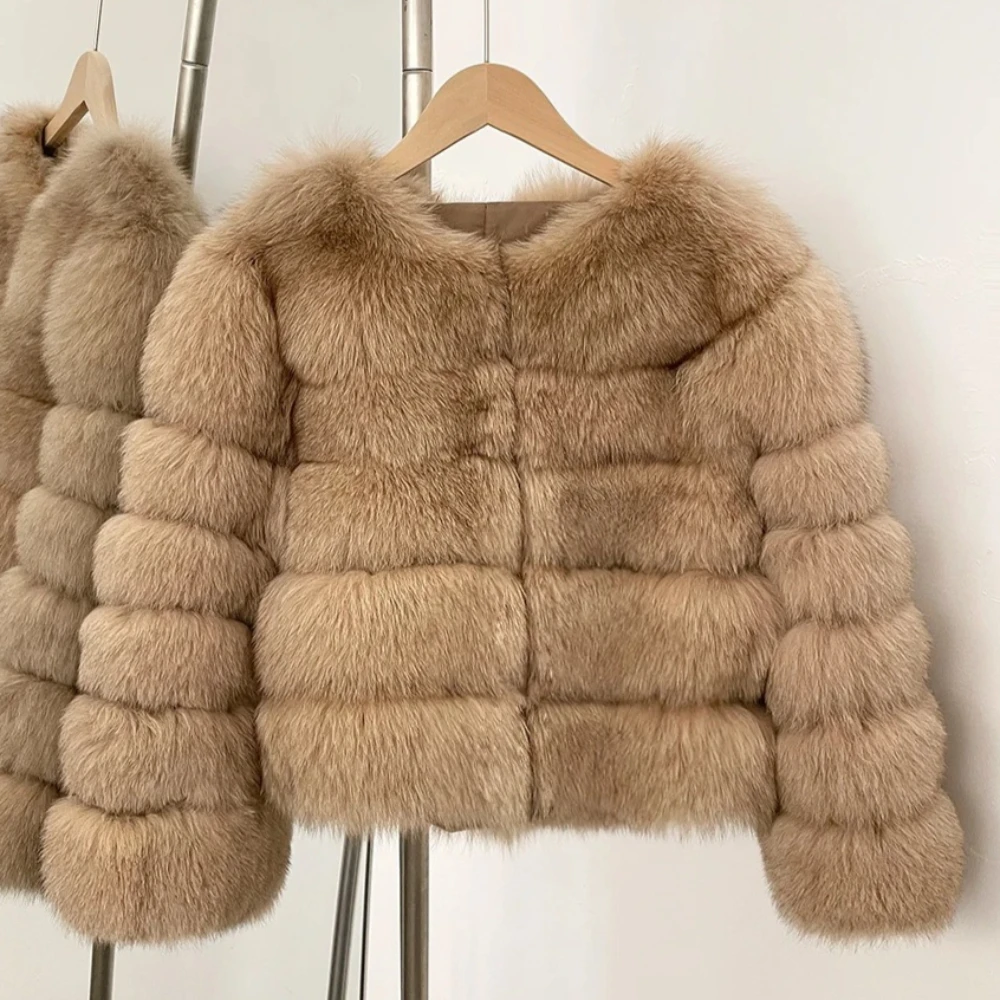 Natural Fox Fur Jacket Women Luxury Clothes Real Fur Coat Winter Women Thick Real Raccoon Fur Clothes New Furry Jackets Female