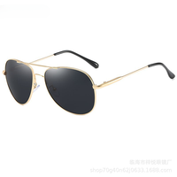 Aviation Men Polarized Sunglasses Frames for Men Pilot Sun Glasses Metal Light Flexible Fashionable Modern Gold Driving UV400