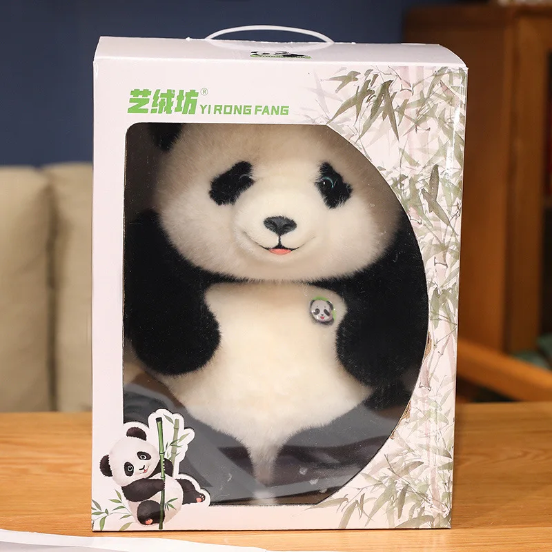 Simulation Panda Hanhan Doll Pillow Super Soft Cute Panda Plush Toy with Packaging Gift