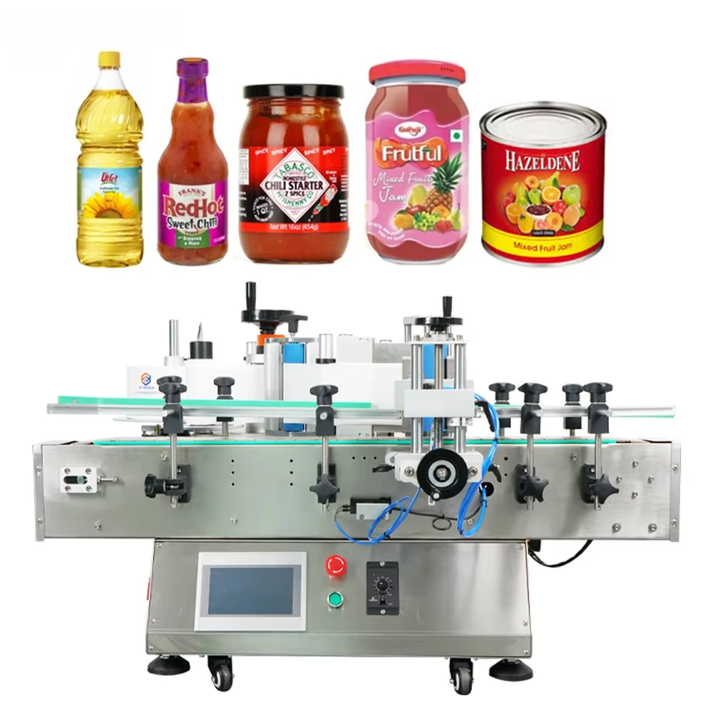 Best Price Ready To Ship Small Sleeve Desktop Sticker Square Automatic Tabletop Plastic Glass Flat Round Bottle Labeling Machine