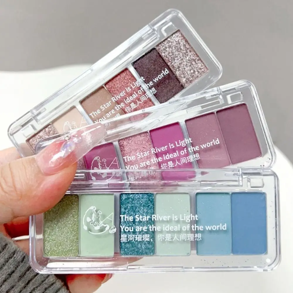 Naturalna 6-kolorowa paleta cieni do powiek w odcieniach różu, błyszcząca, mocno napigmentowana, paleta do różu, perłowy mat, brokat, trwały makijaż oczu, narzędzia do makijażu.