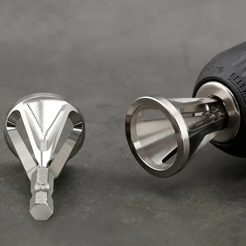 1pcs﻿ New Type External Chamfering Tool for Chuck Electric Drills Trims and Grinds Angles with Ease for Grinding Trimming