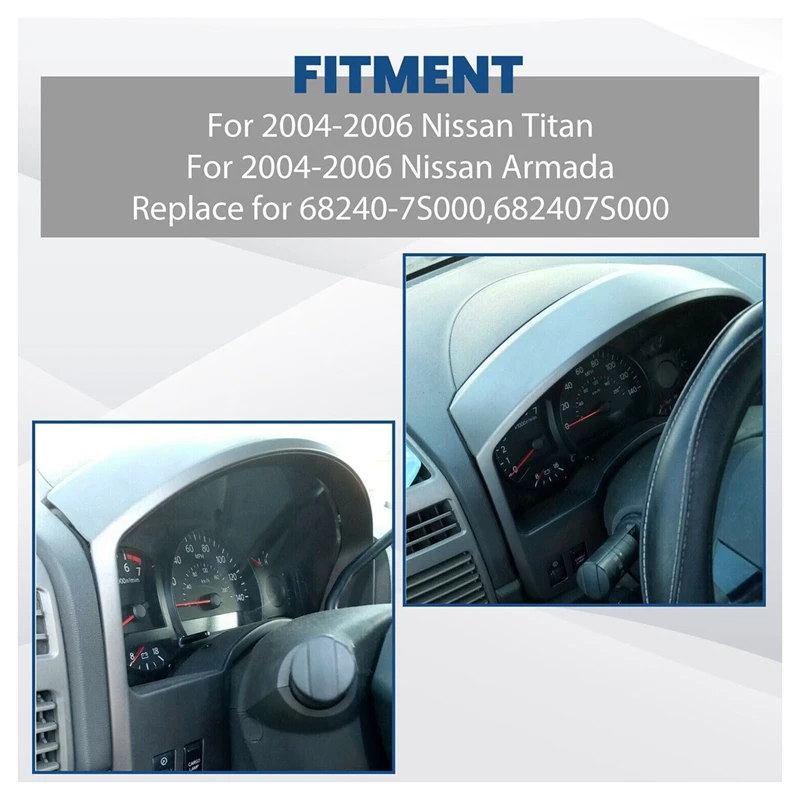 grigio-cruscotto-pannello-calibro-copertura-lunetta-68240-7s000-per-nissan-titan-armada-2004-2006-strumento-cluster-trim-telaio-di-ricambio