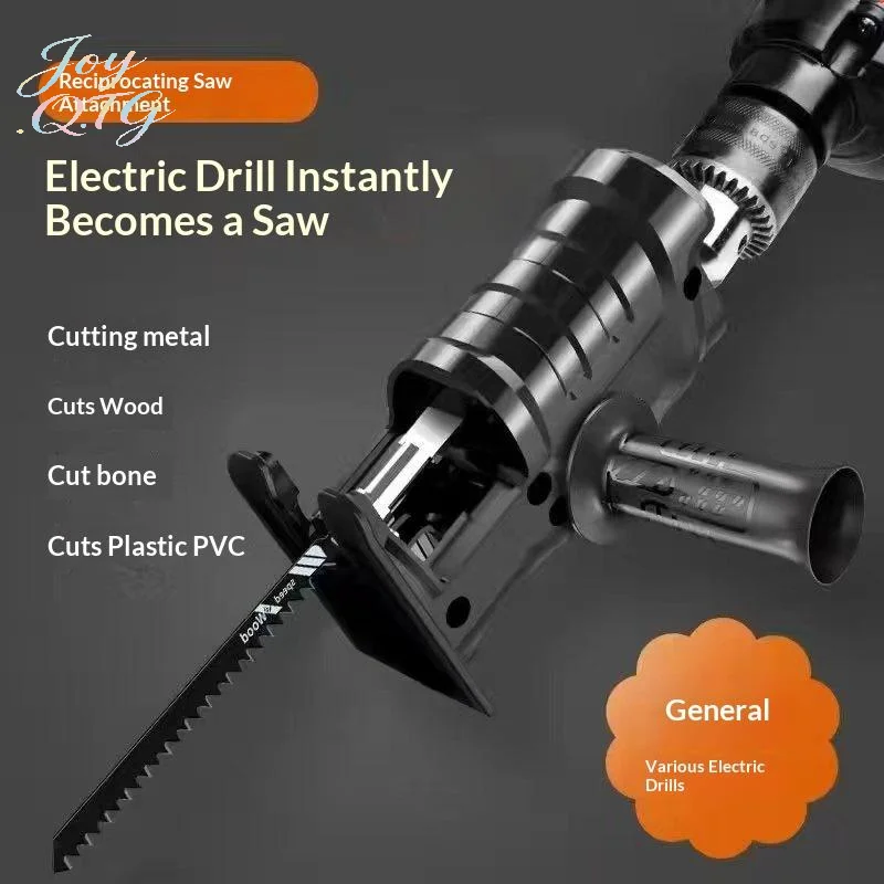 1 Set Power Tool For Wood PVC Steel Pipe Cutting Reciprocating Saw Adapter Electric Drill Modified Electric JigSaw Curve Saw
