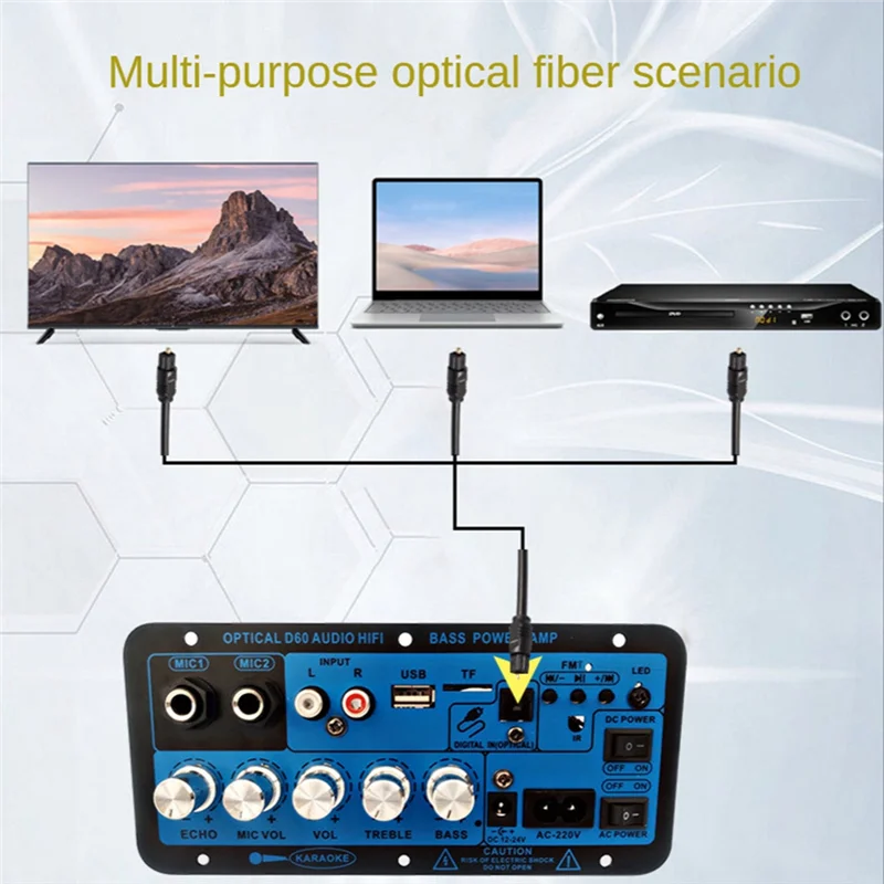 Auto Bluetooth Digital Verstärker Bord Dual Mikrofon Bluetooth 5,0 Stereo Verstärker Subwoofer Karaoke Verstärker UNS Stecker