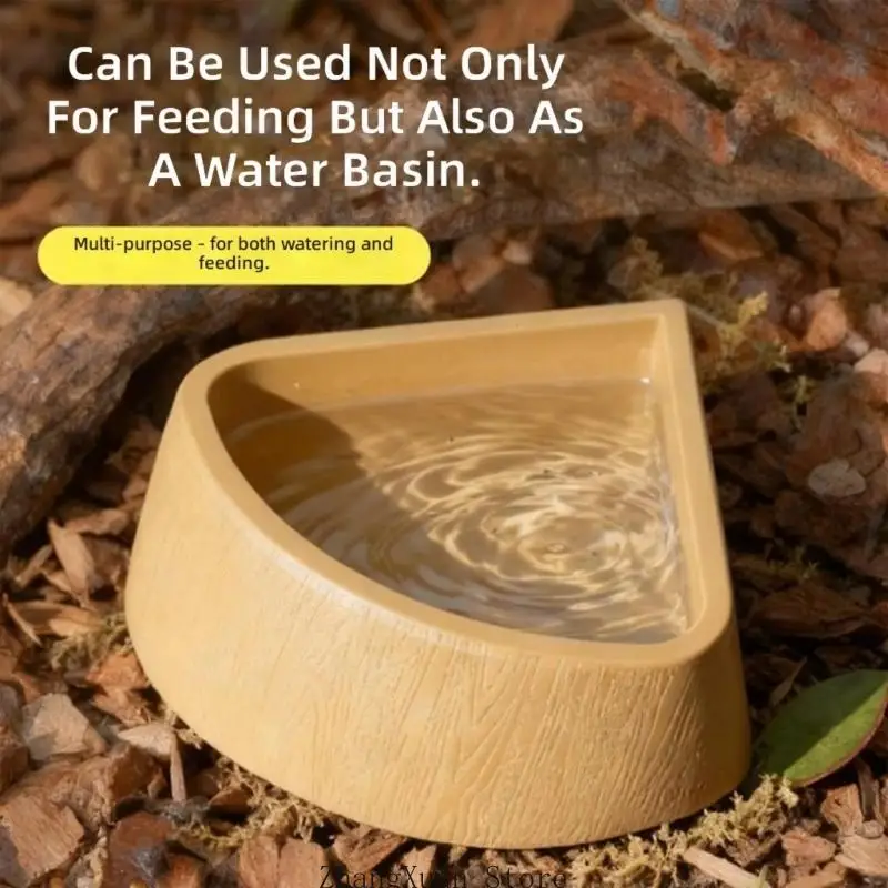 Reptiles Water Dish Bowl Triangular Feeding Bowls for Bearded Dragon 3XUF