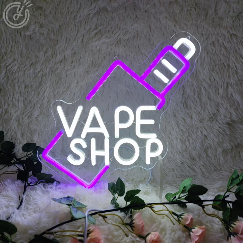 Vape Shop Neon Sign for Wall Decor,Business Advertising,Man Cave Light,Home Bar Decor,Handmade Led Art Decor