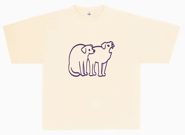 Fun dog New Model personality Clothes Oversized Unisex T-shirt Fashion Hip Hop Street Trendy Cotton Comfortable high quality tee