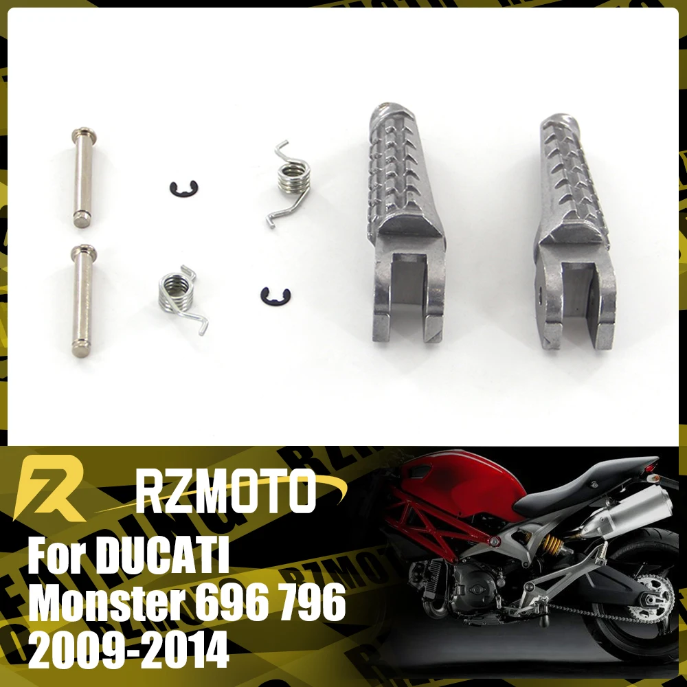 Front Foot Rests Pedal Bracket Assembly Kit For DUCATI Monster 696 796 2009-2014 2010 2011 2012 2013 Motorcycle Folding Parts