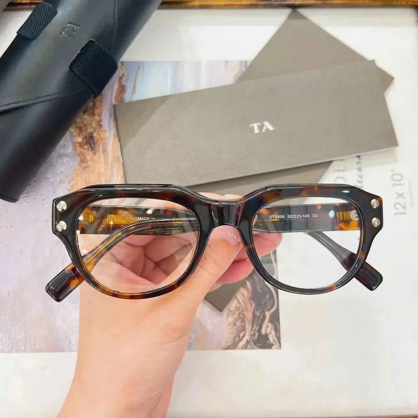 

Original Factory For DIYTA DT DTS458 With Brand Box Vintage Polarized Clear Lenses Stylish Classic Casual Men Women Sunglasses