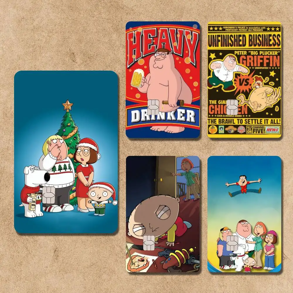 

F-Family Funny Guy Card Stickers Credit Visa Debit Bank Charge Card Bus Metro Waterproof Sticker Decal Decoration