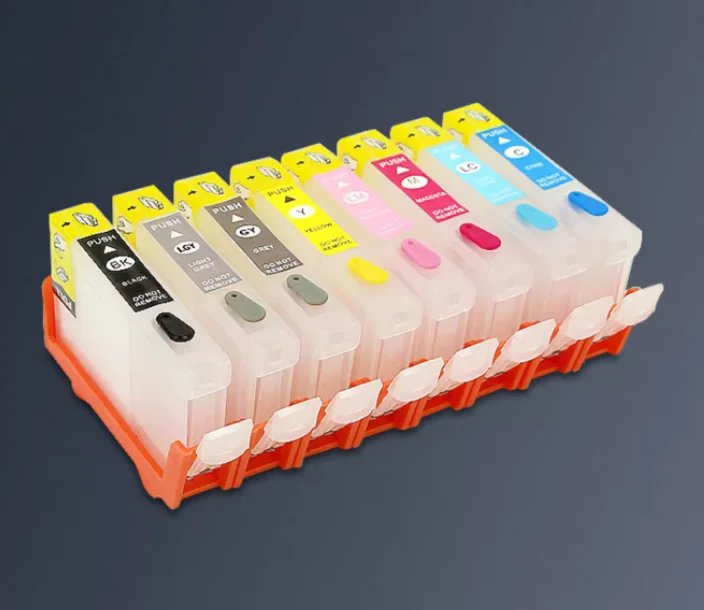 8Colors CLI-42 CLI 42 Pro 100 Refillable Ink Cartridge With ARC Auto-Reset Chips For Canon PRO100 Printer
