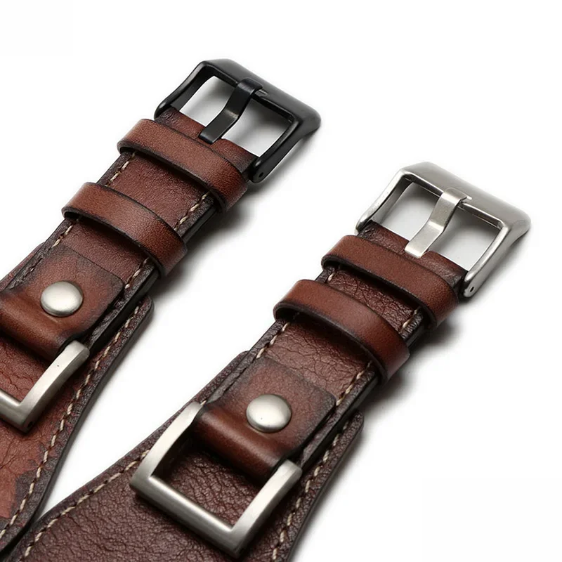 Genuine leather For Fossil JR1157 watch band accessories Vintage style strap with high quantity Stainless steel joint 24mm