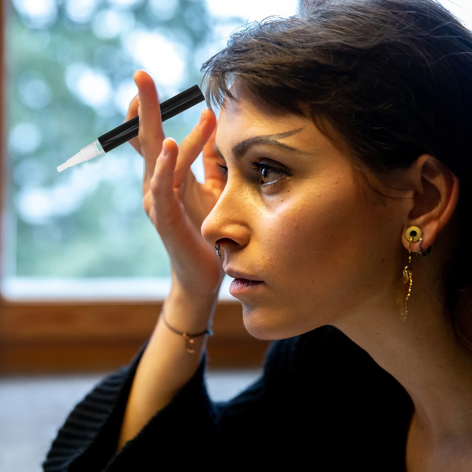 4 pezzi tubo liquido per eyeliner contenitore da viaggio facile da usare penna per olio per unghie applicatore per sopracciglia tubo liquido per la crescita delle ciglia