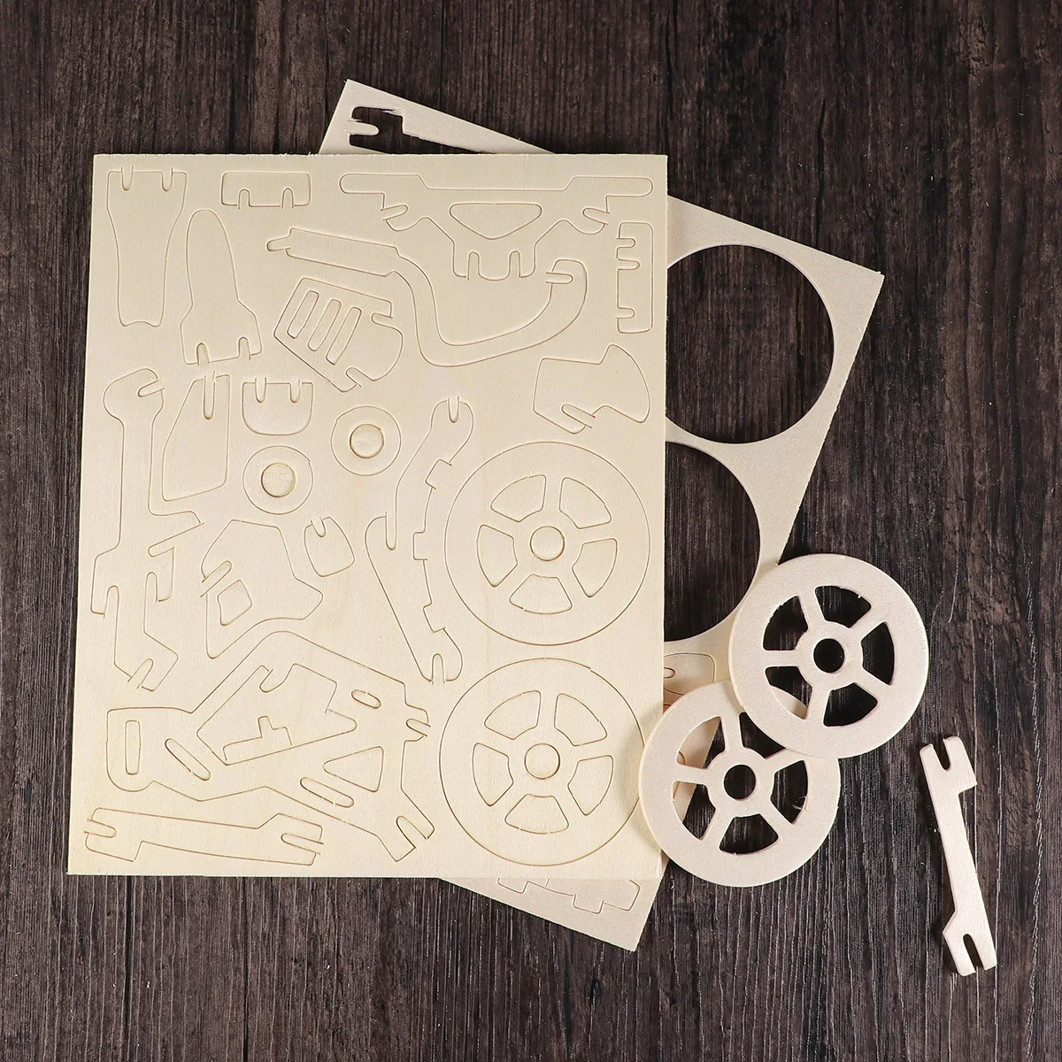 لغز مركبة ثلاثي الأبعاد على الطرق الوعرة، ألغاز تعليمية خشبية يمكنك صنعها بنفسك دعابة الدماغ للأطفال والكبار، مجموعة أدوات بناء الخشب #6