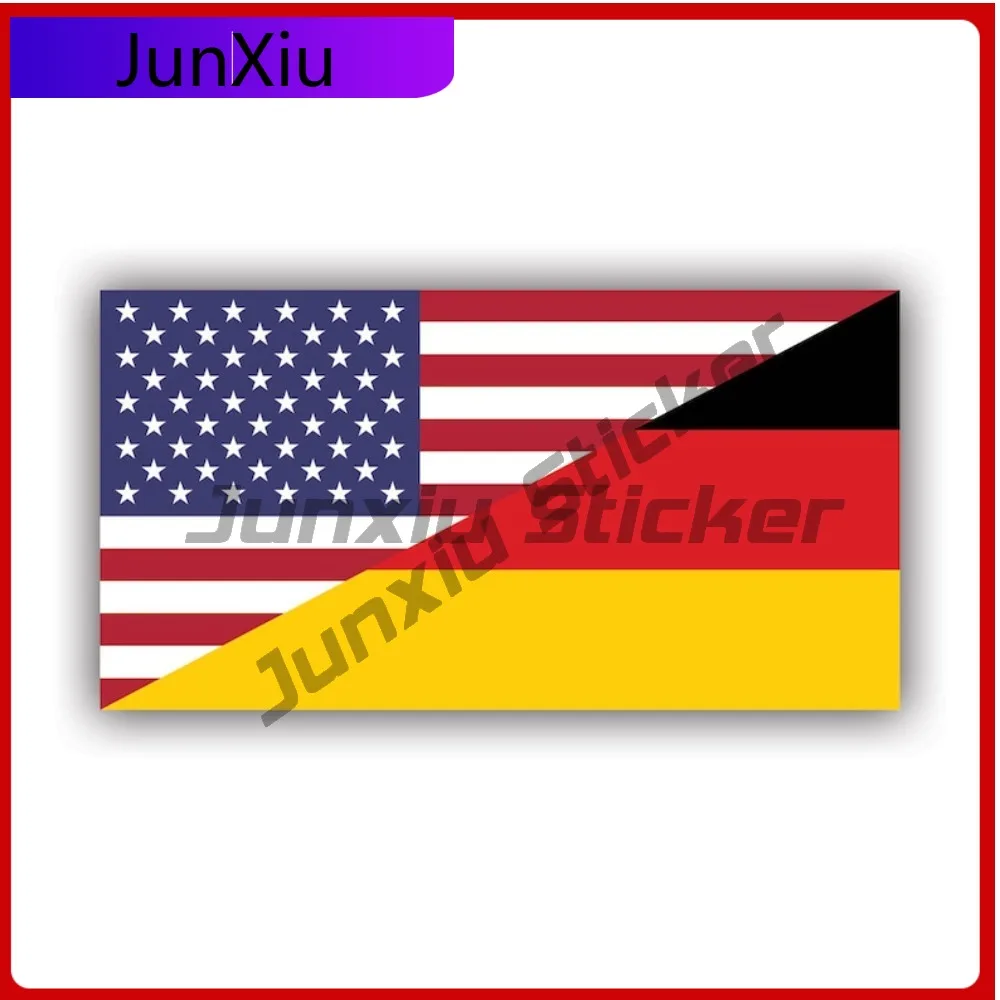 

Friendship Flag Usa Germany Stickerwaterproof Outdoor Anime Bumper Waterproof Vinyl Decal For Suvs Protection Protection High