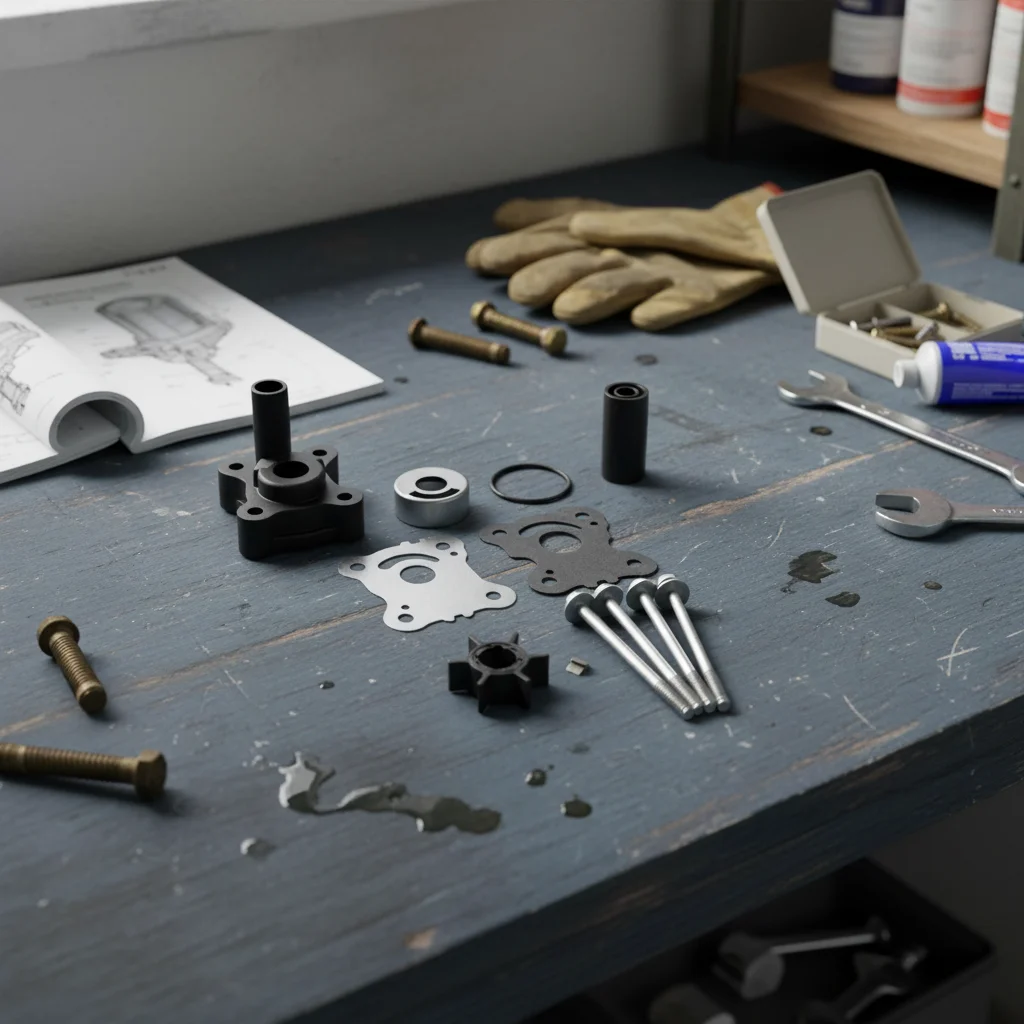 For Honda BF15D & BF20D Outboard Water Pump Impeller Service Kit 06192-ZW9-A32 DIY Improve Water Flow,