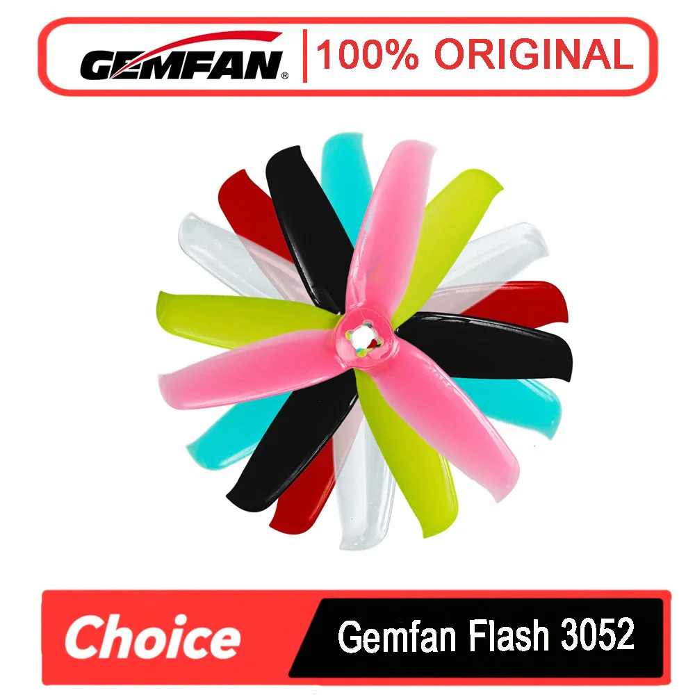 

4 пары Gemfan Flash 3052, 3-дюймовый 3-лопастной реквизит для ПК (отверстие 5 мм/5 мм) для RC FPV Racing Freestyle&Toothpick/Chinewhoop Ducted Drones
