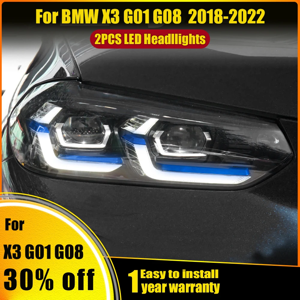 

2 шт., автомобильные фары для BMW X3, G01, G08 2018 2019-2022