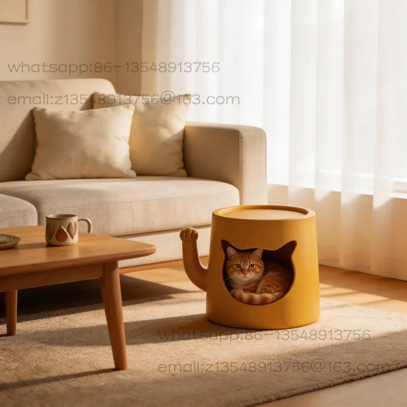 Cream Wind Cat Nest Tea Table One Body Human Pet Shared Side Living Room Sofa Corner