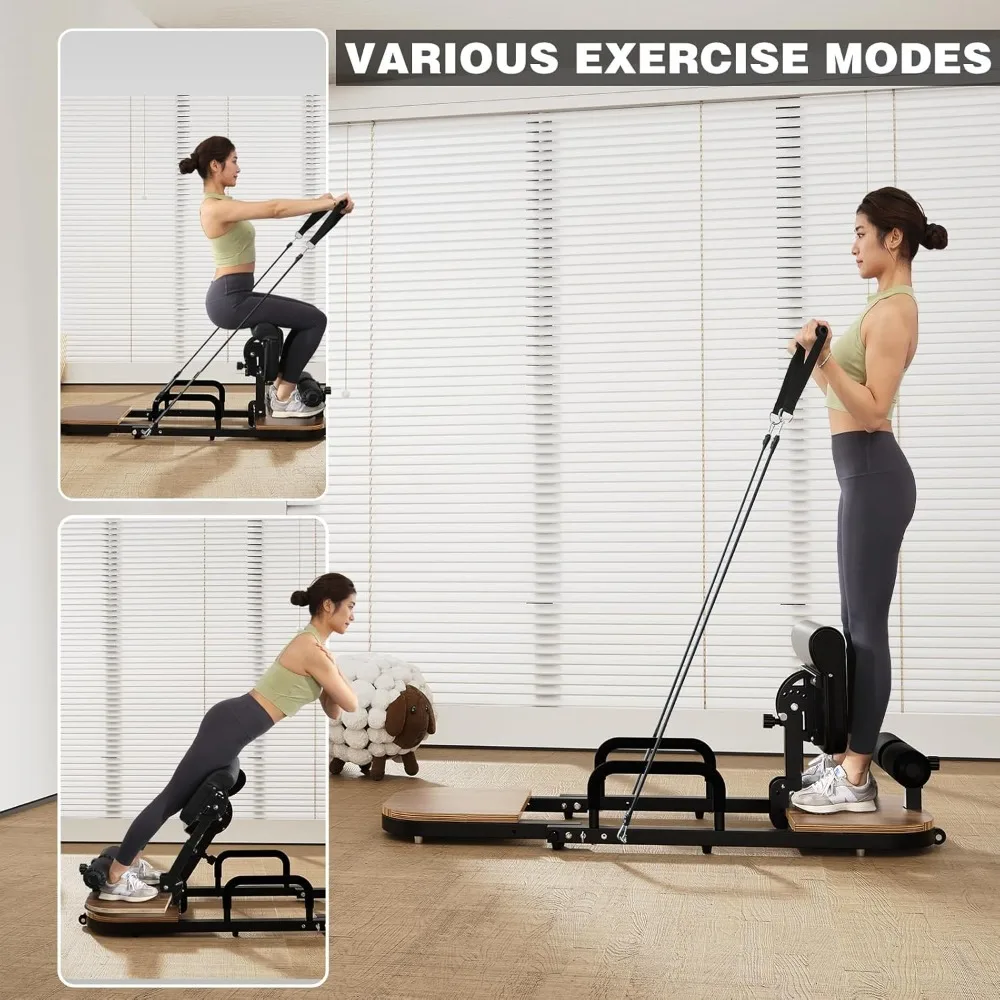 آلة دفع الورك آلة القرفصاء سيسي، محطة تمرين لصق مقعد القرفصاء العميق القابلة للتعديل للجلوس ورفع الساق - المنزل #2